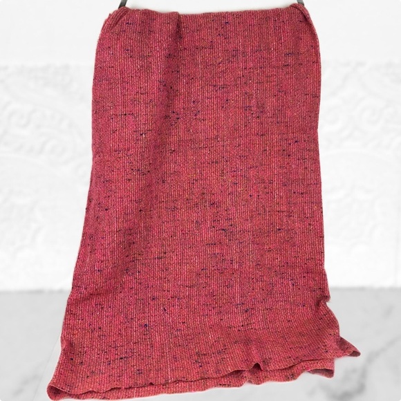 Vintage pink stretch tweed fabric 52” x 50.5” sewing craft DIY - Picture 6 of 6